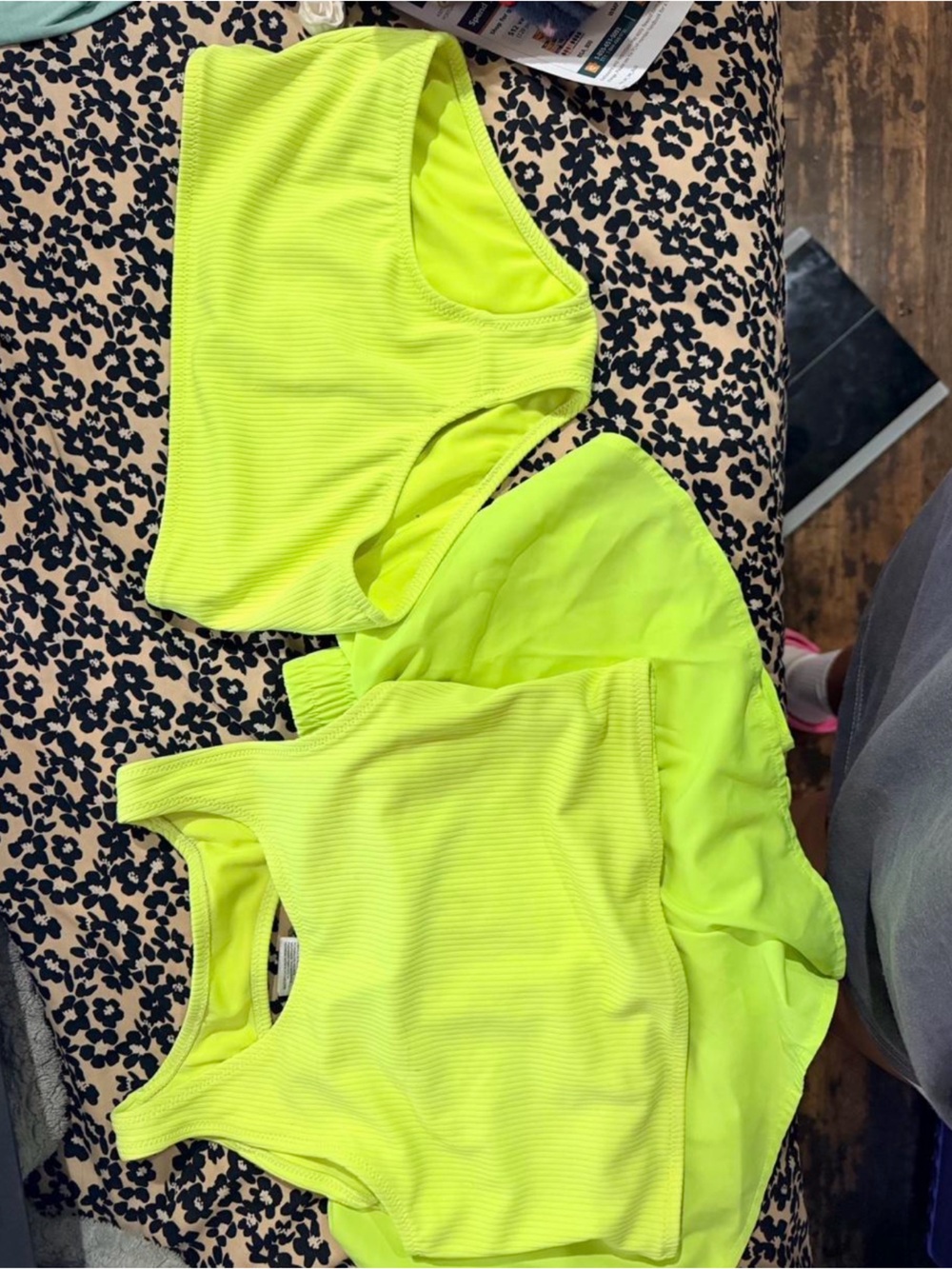 GAP Neon Yellow Girls Two-Piece Swim Set